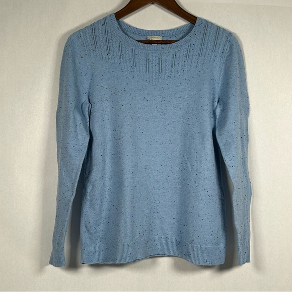 Talbots Blue Speckled Knit Sweater - Picture 1 of 9